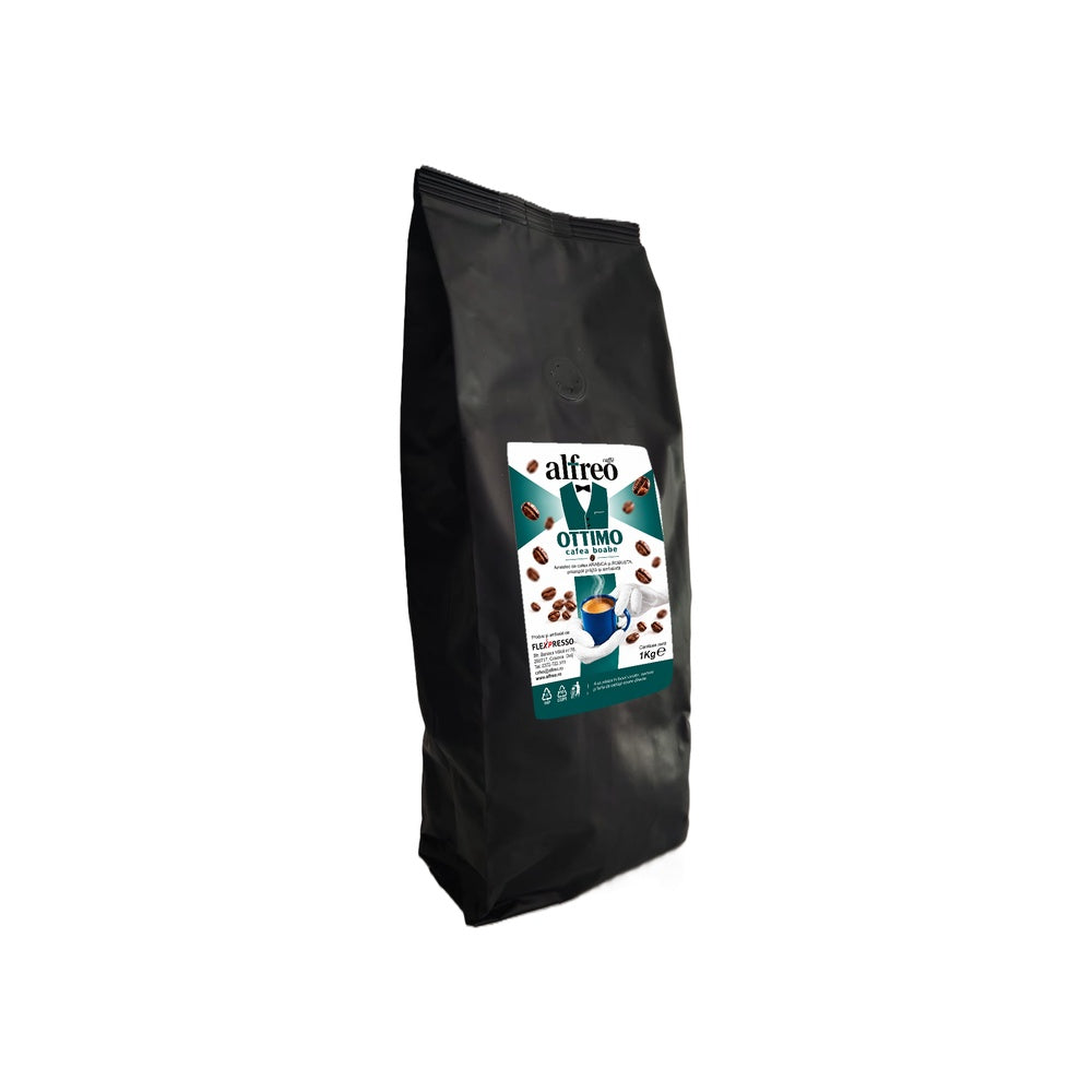 Pungă cafea boabe Alfreo Ottimo 1 kg, detaliu