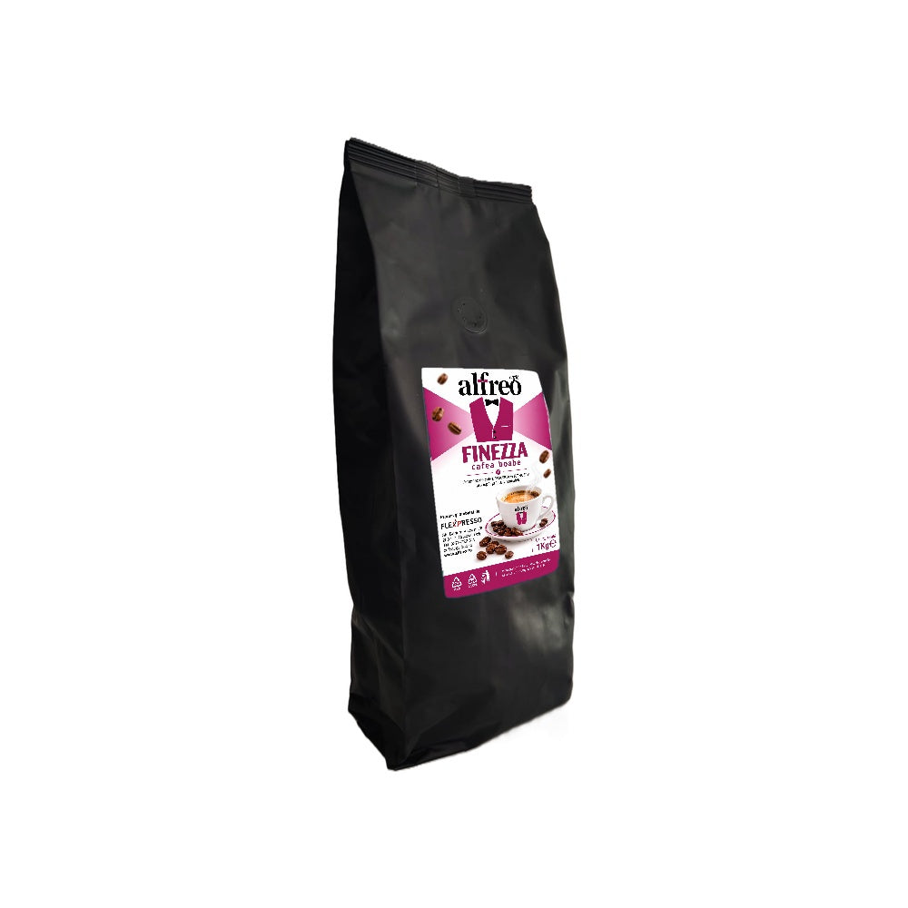 Pungă cafea boabe Alfreo Finezza 1 kg, detaliu