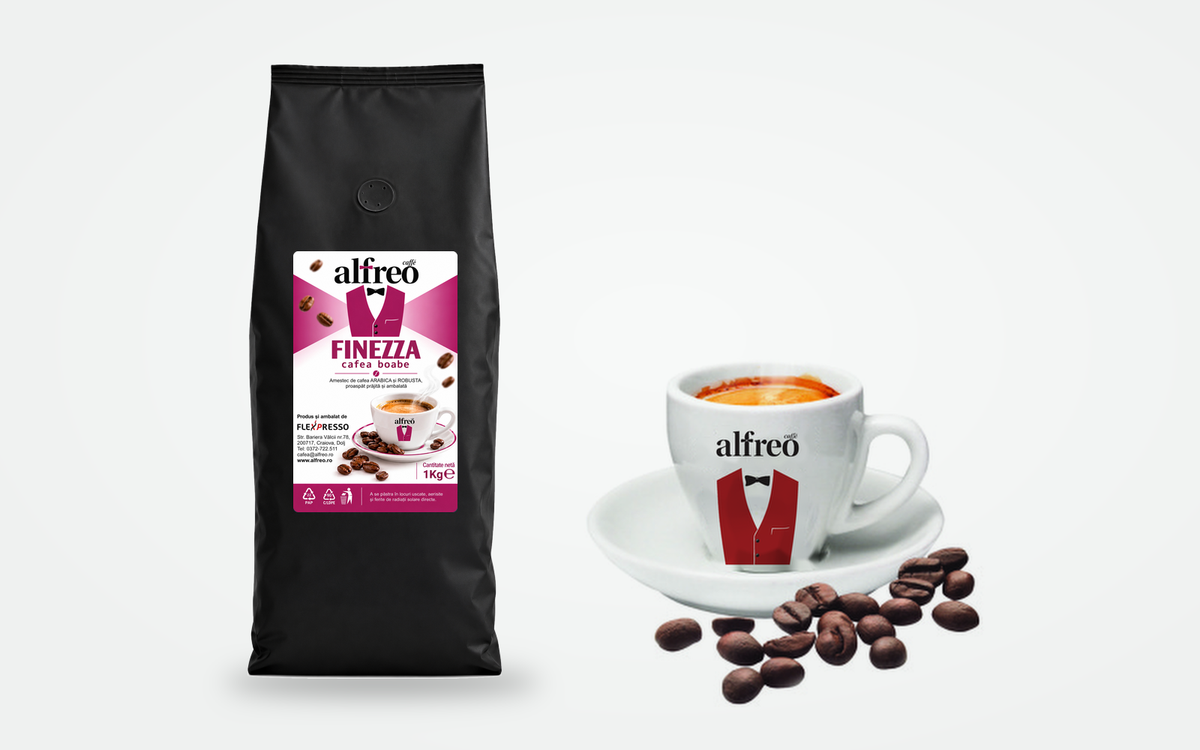 Profil aromatic și compoziție cafea boabe Alfreo Finezza