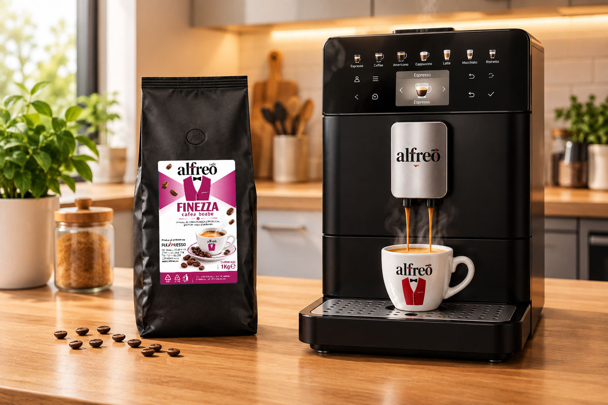 Profil aromatic și compoziție cafea boabe Alfreo Finezza
