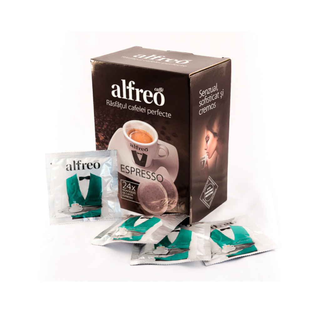 Cutie monodoze cafea decofeinizată Alfreo Decaffeinato 24 bucăți