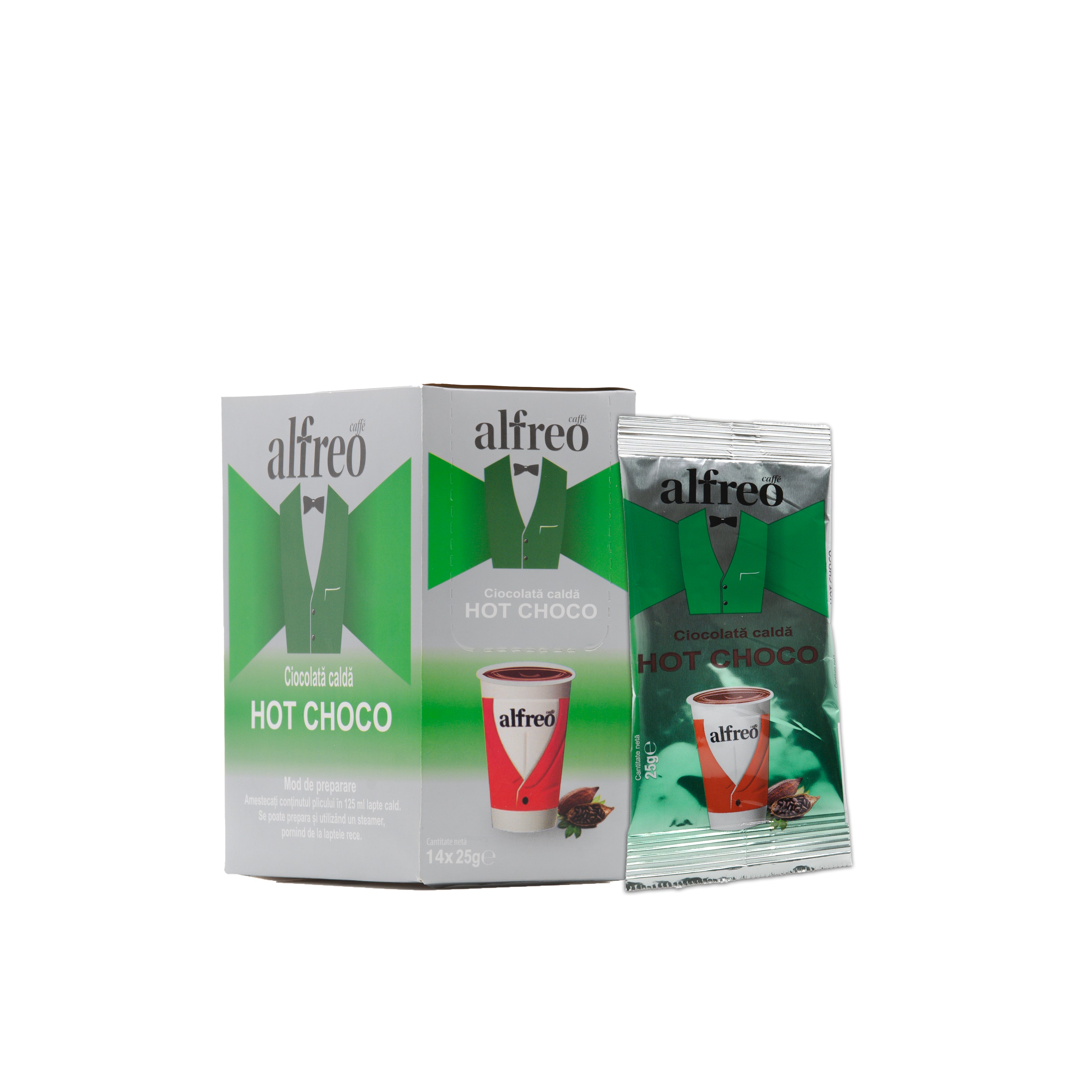 Ciocolată caldă HOT CHOCO Alfreo - 14 buc (cutie) – Alfreo Caffé